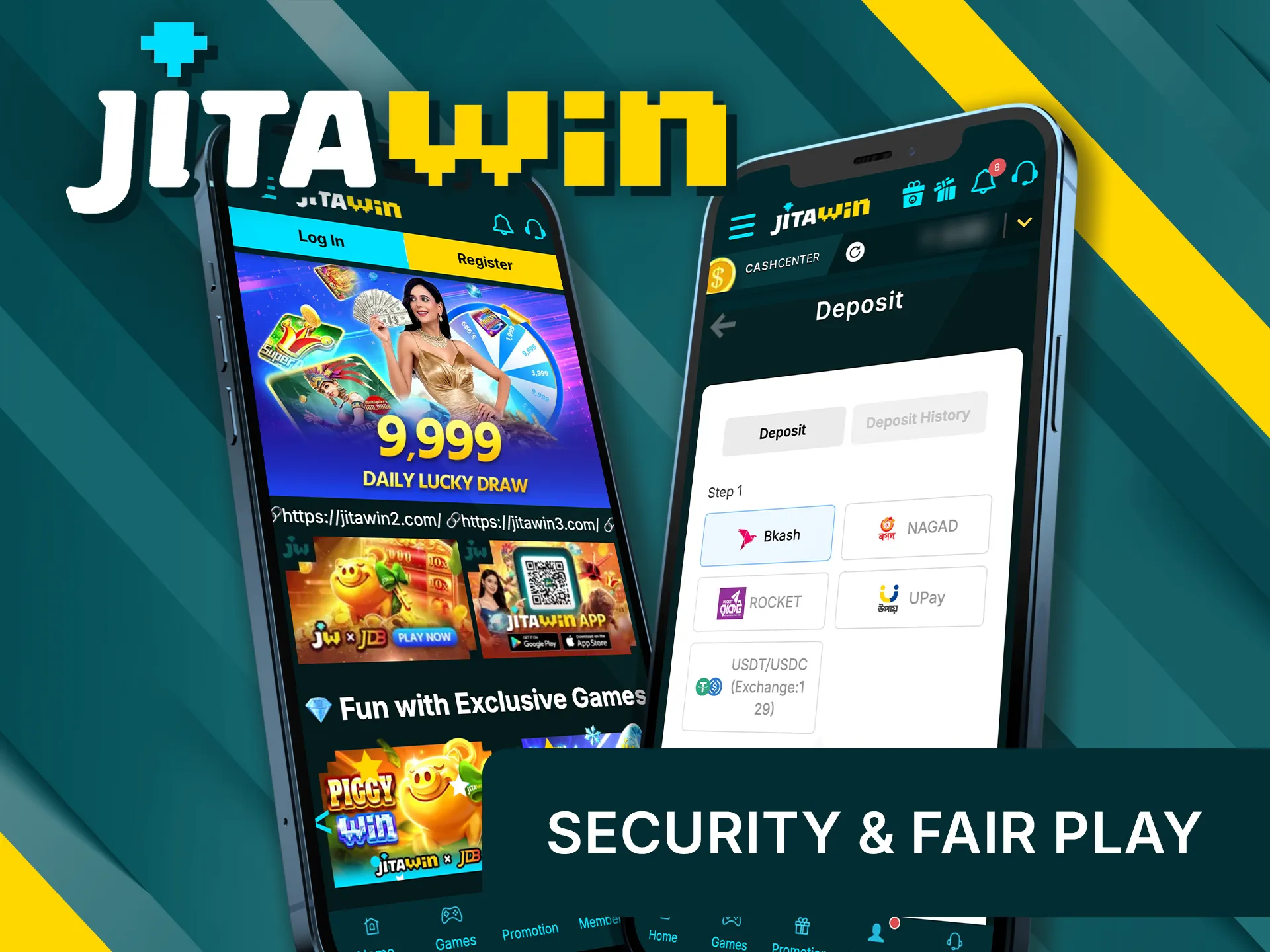 Learn about fair play and security at JitaWin mobile.