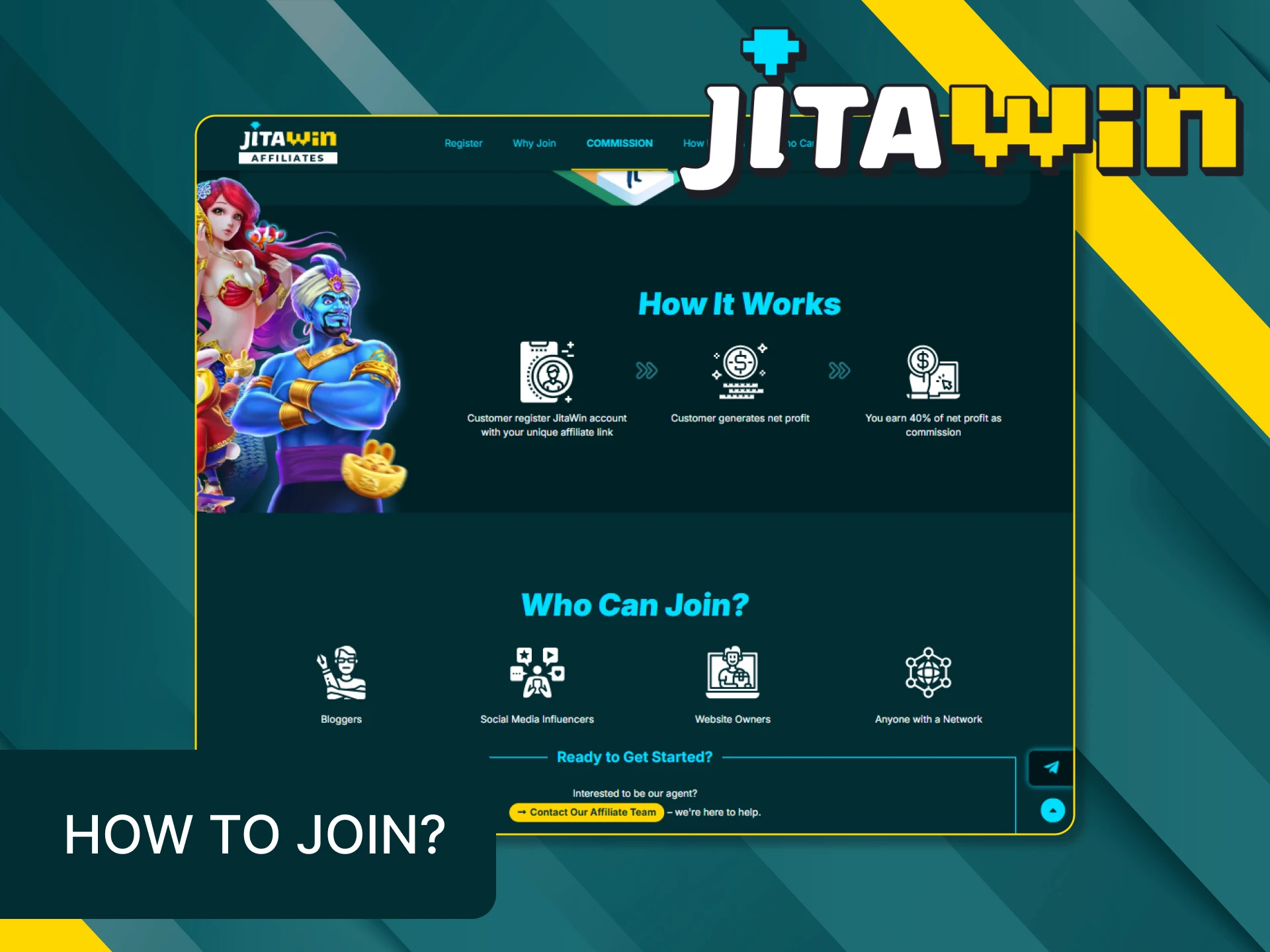 Make those steps to become a Jitawin partner.