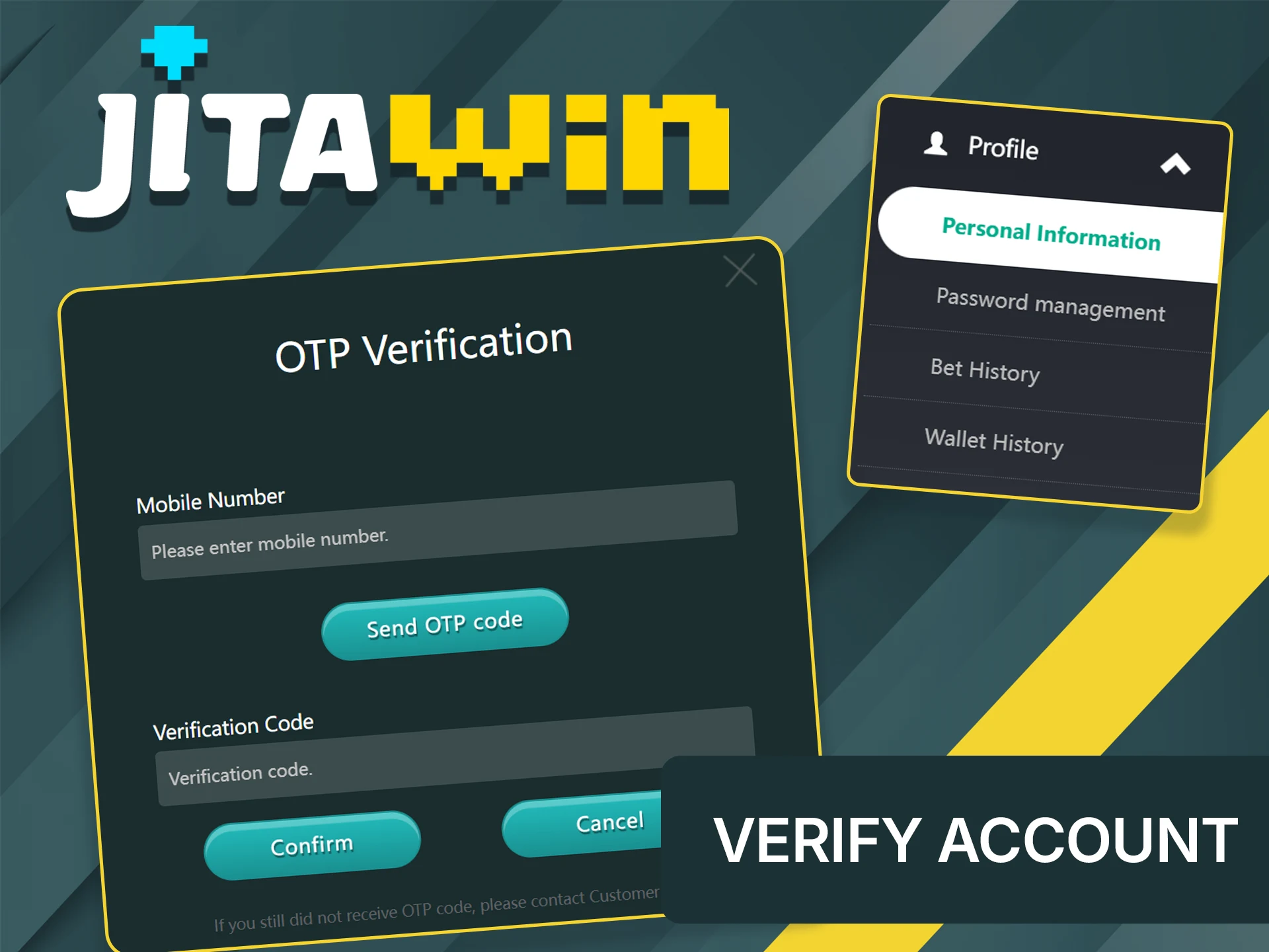 Verify your player identity on the JitaWin website Bangladesh today.